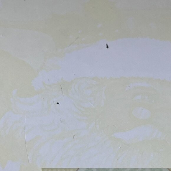 Signed Mary Engelbreit Mark Roberts Christmas Glass Santa Plate Platter 2014 - Picture 13 of 16